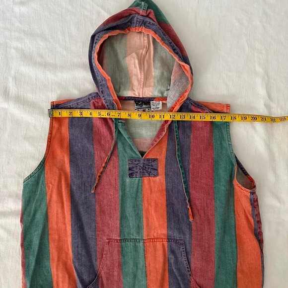 Details Express Sleeveless Hooded Striped Pullover - Picture 9 of 13